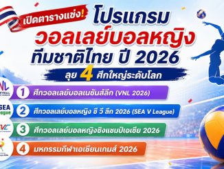 โปรแกรมวอลเลย์บอลหญิงไทย 2026