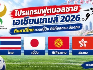 โปรแกรมฟุตบอลชายเอเชียนเกมส์ 2026 ทีมชาติไทย